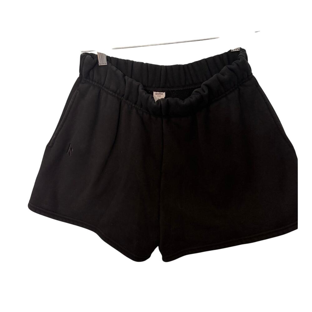 Kamo‎ Fitness Black Cozy Sweat Shorts Size L High Rise Lounge Athleisure Pockets